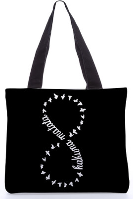 30% OFF on Snoogg Canvas Design Teenager Tote Black