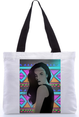 30% OFF on Snoogg Canvas Design Girl Image Tote White 30% OFF on Snoogg Canvas Design Girl Image Tote White