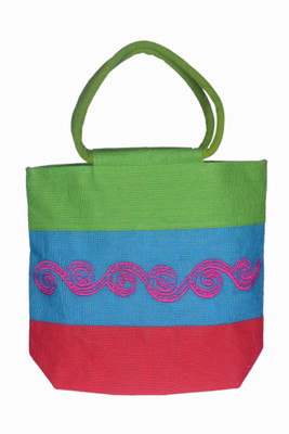 50% OFF on HS Jutecraft 1005 Hand Bag Green::Blue::Red