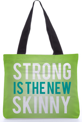 46% OFF on Snoogg Canvas Design Strong is the New Skinny Tote Green 46% OFF on Snoogg Canvas Design Strong is the New Skinny Tote Green