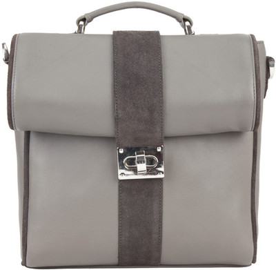 Fabulloso Man Up Leather Hand Bag Grey Fabulloso Man Up Leather Hand Bag Grey