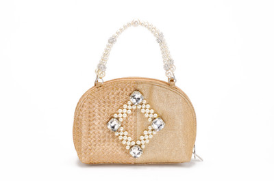 28% OFF on Stylocus Dome shaped Formal Carry Hand-held Bag Gold