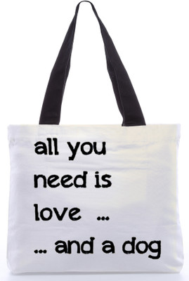 46% OFF on Snoogg Canvas Design Love Msgs Tote White 46% OFF on Snoogg Canvas Design Love Msgs Tote White