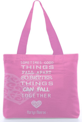 30% OFF on Snoogg Canvas Design Teenager Tote Pink