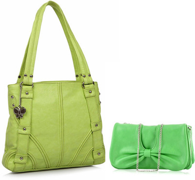 35% OFF on Butterflies Trendy Hand-held Bag Green