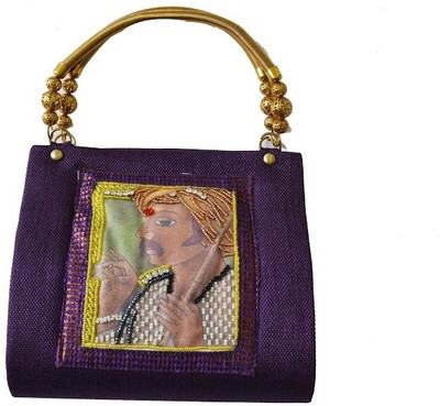 11% OFF on Fashion Jamun Jute metal handle Hand-held Bag Purple 11% OFF on Fashion Jamun Jute metal handle Hand-held Bag Purple