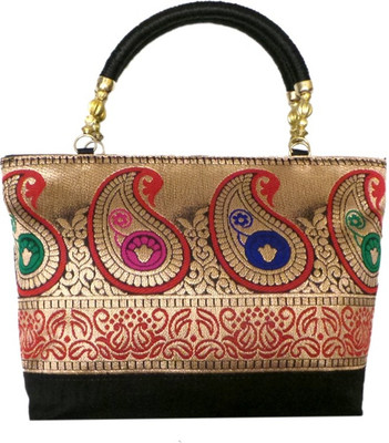 Bhamini Traditional Mango Hand-held Bag Black-01 Bhamini Traditional Mango Hand-held Bag Black-01