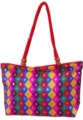56% OFF on Womaniya Handicraft Jhola Hand-held Bag Multicolor 56% OFF on Womaniya Handicraft Jhola Hand-held Bag Multicolor