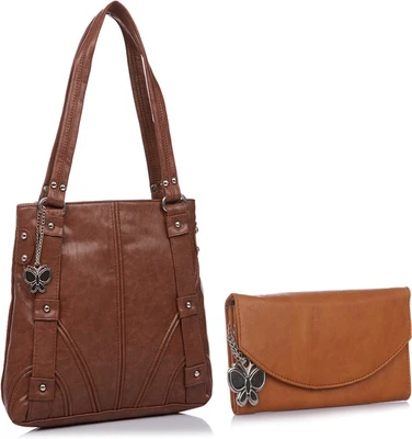 51% OFF on Butterflies Trendy Hand-held Bag Brown