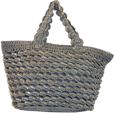 36% OFF on moKanc Crochet Hand Bag Ash Grey