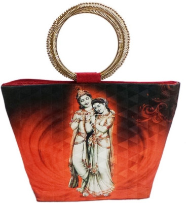 Bhamini Velvet Bangle Bag with Digital Print Multi Colour 2 Hand-held Bag Multicolour-01