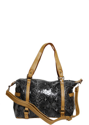 71% OFF on Thegudlook Snake Textured Satchel Black 71% OFF on Thegudlook Snake Textured Satchel Black