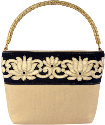 26% OFF on Potlis Designer Handle Purse Hand-held Bag Gold-02