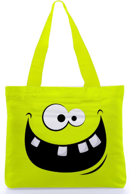 30% OFF on Snoogg Canvas Design Smile Tote Green