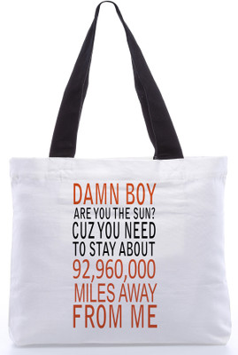 40% OFF on Snoogg Canvas Design Massage Shoulder Bag White