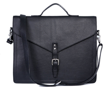 49% OFF on Taws The Deadline Leather Messenger Bag Black