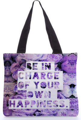 46% OFF on Snoogg Canvas Design in Charge of Happiness Tote Multicolor 46% OFF on Snoogg Canvas Design in Charge of Happiness Tote Multicolor