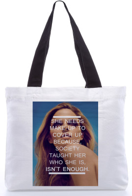 46% OFF on Snoogg Canvas Design She is Isnt Enough Shoulder Bag Multicolor