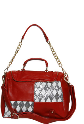 73% OFF on Thegudlook Stephane Street Luxe Hand-held Bag Red