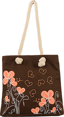 30% OFF on Greenobag Hearts N Flowers Tote Brown-11