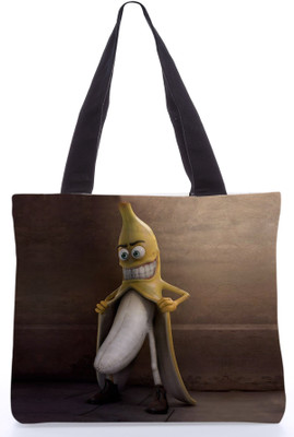 40% OFF on Snoogg Canvas Design Funny I got Banana Shoulder Bag Multicolor