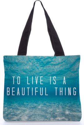 30% OFF on Snoogg Canvas Design to Live is Beautiful Tote Multicolor