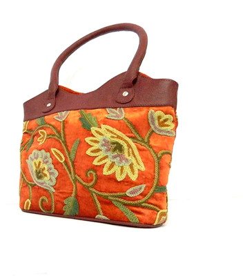 53% OFF on Aabeer Kashmiri Embroidered Hand-held Bag Red