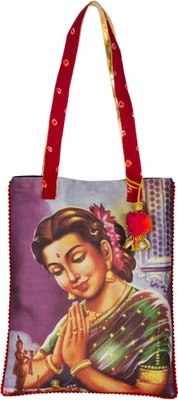 16% OFF on The House of Tara Printed Canvas 281 Shoulder Bag Multicolor