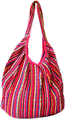 Pulpypapaya Crochet Handspun Convertible Shoulder Bag Pink Pulpypapaya Crochet Handspun Convertible Shoulder Bag Pink