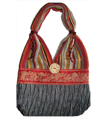 64% OFF on Haveli Arts Silk Shoulder Bag Grey-11