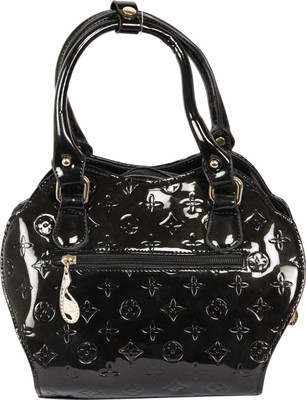 40% OFF on Thegudlook Embossed Patent Hand-held Bag Black