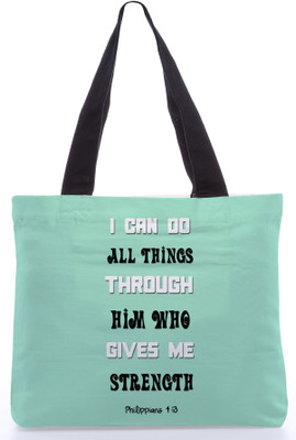 30% OFF on Snoogg Canvas Design Teenager Tote Light Green