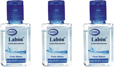 Labon Instant Hand Sanitizer - Combo Pack of 3 - 15ML Fresh Waters (15 ML x 3 Packs)