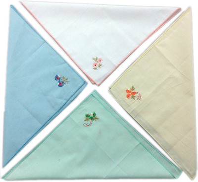 4% OFF on Blacksmith 100% Embroidered Cotton Ladies Handkerchief in 4 Colors Handkerchief Pack of 4 4% OFF on Blacksmith 100% Embroidered Cotton Ladies Handkerchief in 4 Colors Handkerchief Pack of 4