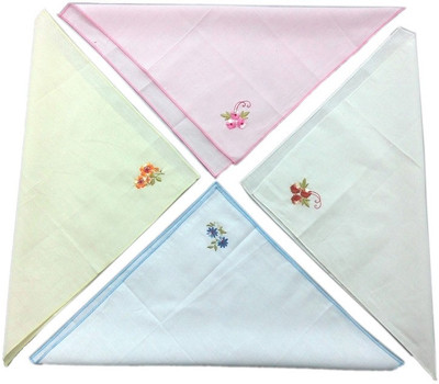 Blacksmith 100% Embroidered Cotton Ladies Handkerchief in 4 Colors Handkerchief Pack of 4 Blacksmith 100% Embroidered Cotton Ladies Handkerchief in 4 Colors Handkerchief Pack of 4