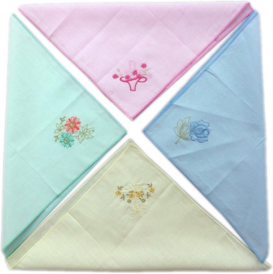 4% OFF on Blacksmith 100% Embroidered Cotton Ladies Handkerchief in 4 Colors Handkerchief Pack of 4 4% OFF on Blacksmith 100% Embroidered Cotton Ladies Handkerchief in 4 Colors Handkerchief Pack of 4