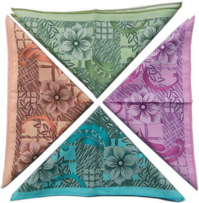 4% OFF on Blacksmith 100% Mercerized Cotton Premium Ladies Handkerchief Colorful Prints Handkerchief Pack of 4 4% OFF on Blacksmith 100% Mercerized Cotton Premium Ladies Handkerchief Colorful Prints Handkerchief Pack of 4