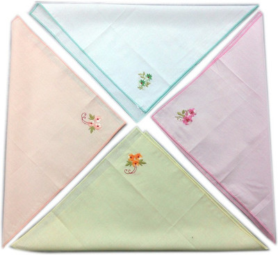 4% OFF on Blacksmith 100% Embroidered Cotton Ladies Handkerchief in 4 Colors Handkerchief Pack of 4 4% OFF on Blacksmith 100% Embroidered Cotton Ladies Handkerchief in 4 Colors Handkerchief Pack of 4
