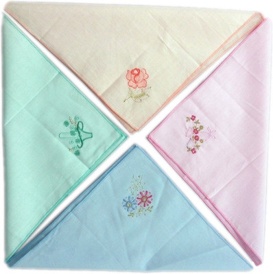 Blacksmith 100% Embroidered Cotton Ladies Handkerchief in 4 Colors Handkerchief Pack of 4 Blacksmith 100% Embroidered Cotton Ladies Handkerchief in 4 Colors Handkerchief Pack of 4