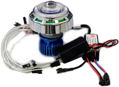 Speedwav LED Projector Light With Angel Eye White - Hero Splendor Pro CCFL Headlight With Bulb For Hero