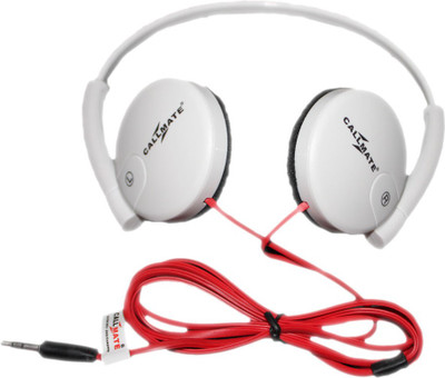 Callmate Headset Walkmen With Mic Wired Headset (White) 