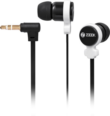 Zoook Noise Pair of 2 Noise-Isolating Earphones with Splitter Noise Isolating Earphone Wired Headphones (Black & White, In the Ear) 