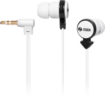 Zoook Noise Pair of 2 Noise-Isolating Earphones with Splitter Noise Isolating Earphone Wired Headphones (Black & White, In the Ear) 