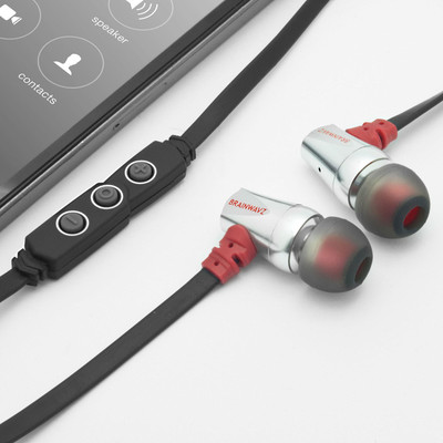 Brainwavz S3 Noise Isolating Earphones with Clearwavz Remote and Microphone Wired bluetooth Headphones (Silver, In the Ear) 