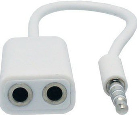 Yby Headphone 3.5Mm Aux Splitter Headphones (white)