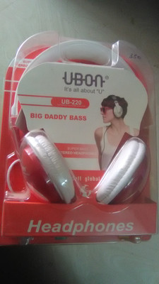 Trend Telelinks UBON UB-220 stereo head phone Wired bluetooth Headphones (White with red, Over the Ear) 