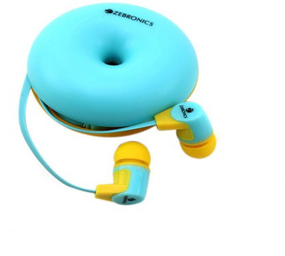 Zebronics ZEB-EM990 Stereo Wired Headphones (Blue, In the Ear) 
