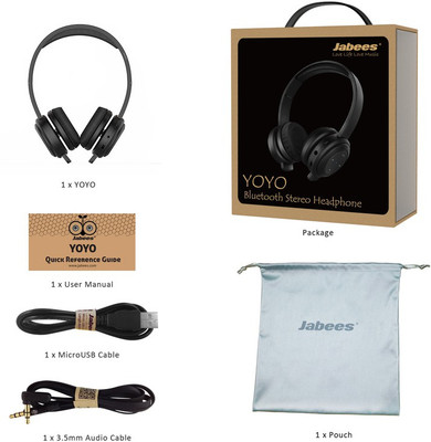 Jabees 12004 Wireless Bluetooth Headset With Mic (Black) 