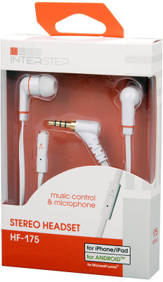 Interstep ISHFIPHO175WT Wired Headset (White) 