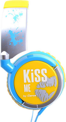 iDance KM-300 Wired Headset (Yellow and Blue) 
